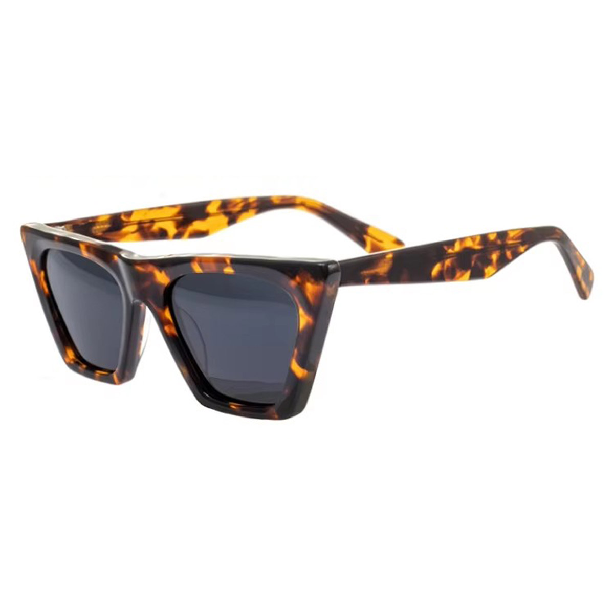 Matte acetate-frame nylon lens acetate sunglasses