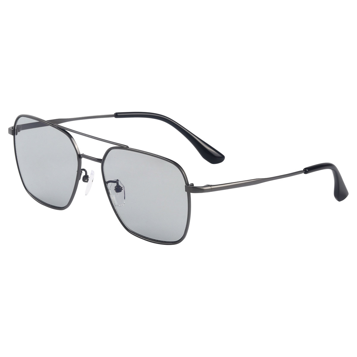Square frame photochromic lens metal sunglasses Square frame photochromic lens metal sunglasses