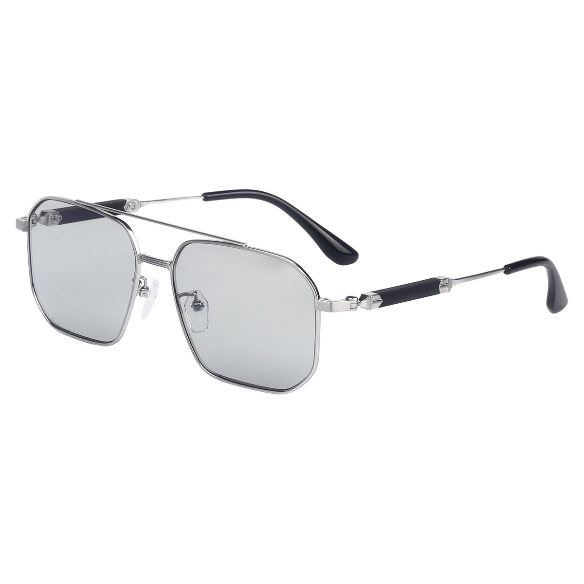 Square frame impact-resistant memory puro titanium sunglasses