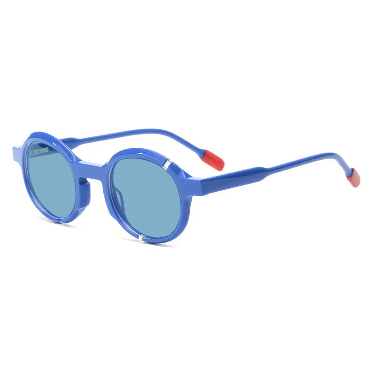 Vintage round frame biodegradable polarized na salaming pang-araw ng mga bata Vintage round frame biodegradable polarized na salaming pang-araw ng mga bata