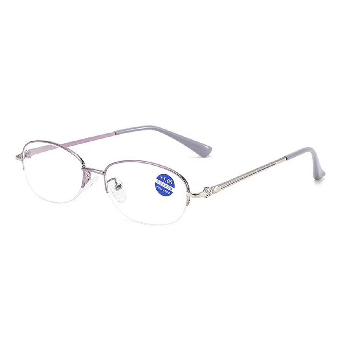 Half-frame metal eleganteng pambabaeng progresibong multi-focal reading glasses