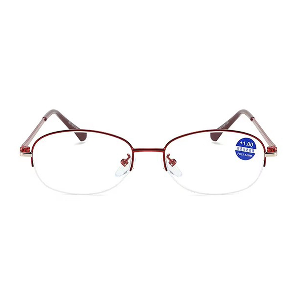 Half-frame metal eleganteng pambabaeng progresibong multi-focal reading glasses Half-frame metal eleganteng pambabaeng progresibong multi-focal reading glasses