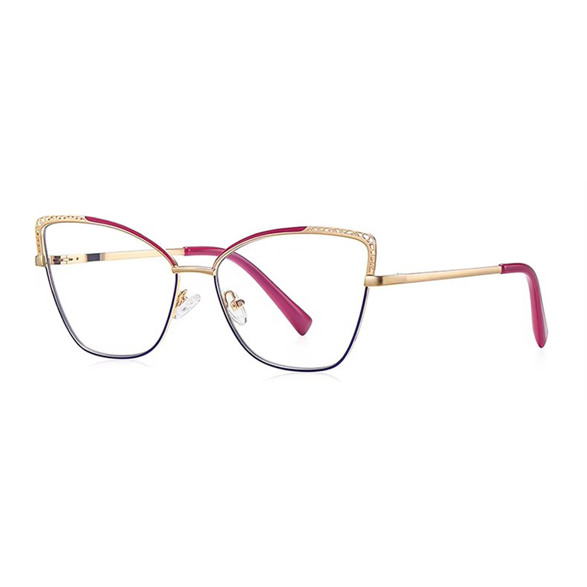 Pambabaeng cat-eye hollow metal reading glasses Pambabaeng cat-eye hollow metal reading glasses