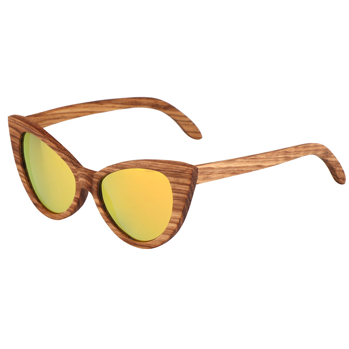 Cat-eye frame na naka-istilong kahoy na salaming pang-araw Cat-eye frame na naka-istilong kahoy na salaming pang-araw