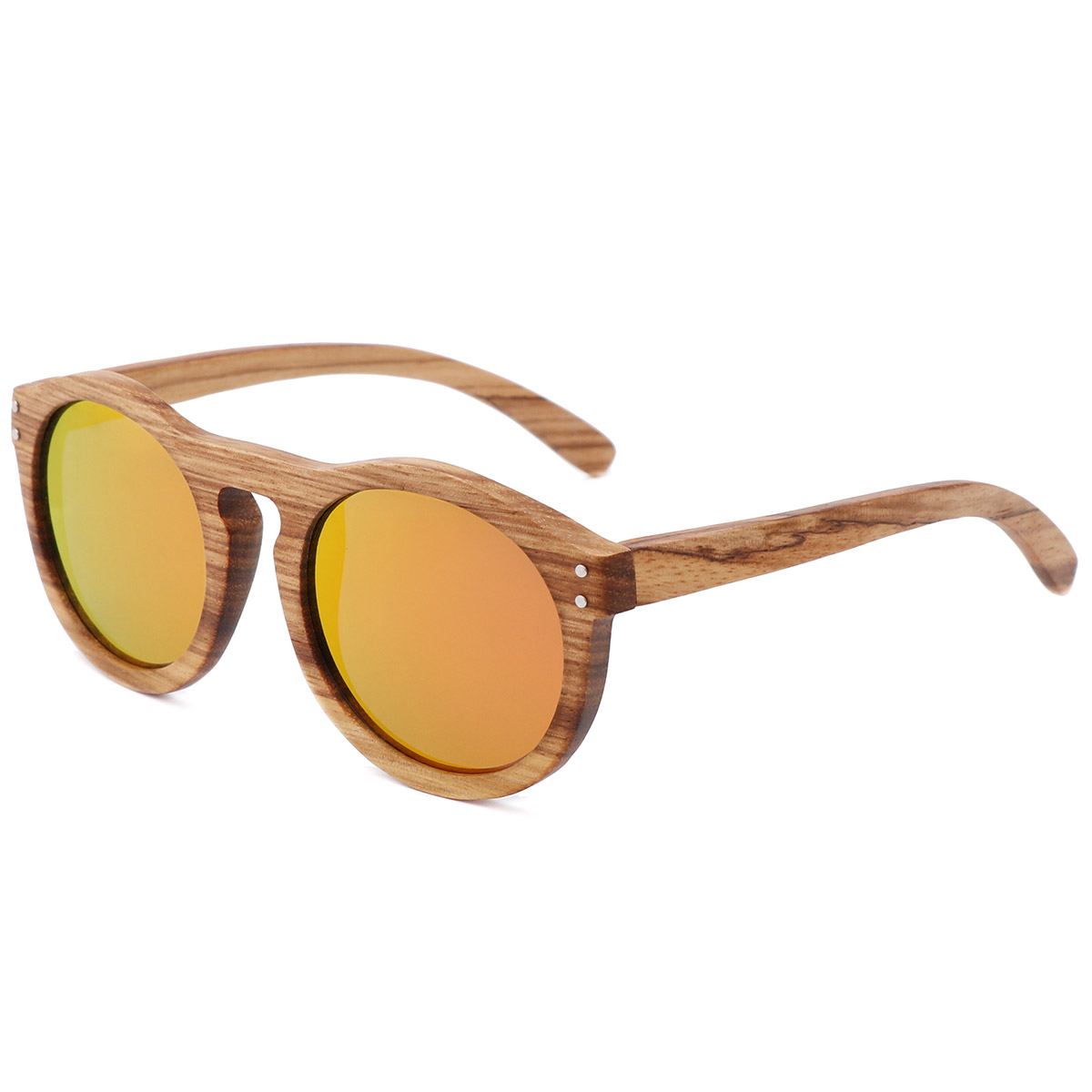 Round Frame Vintage Natural Wood Grain Salamin Round Frame Vintage Natural Wood Grain Salamin