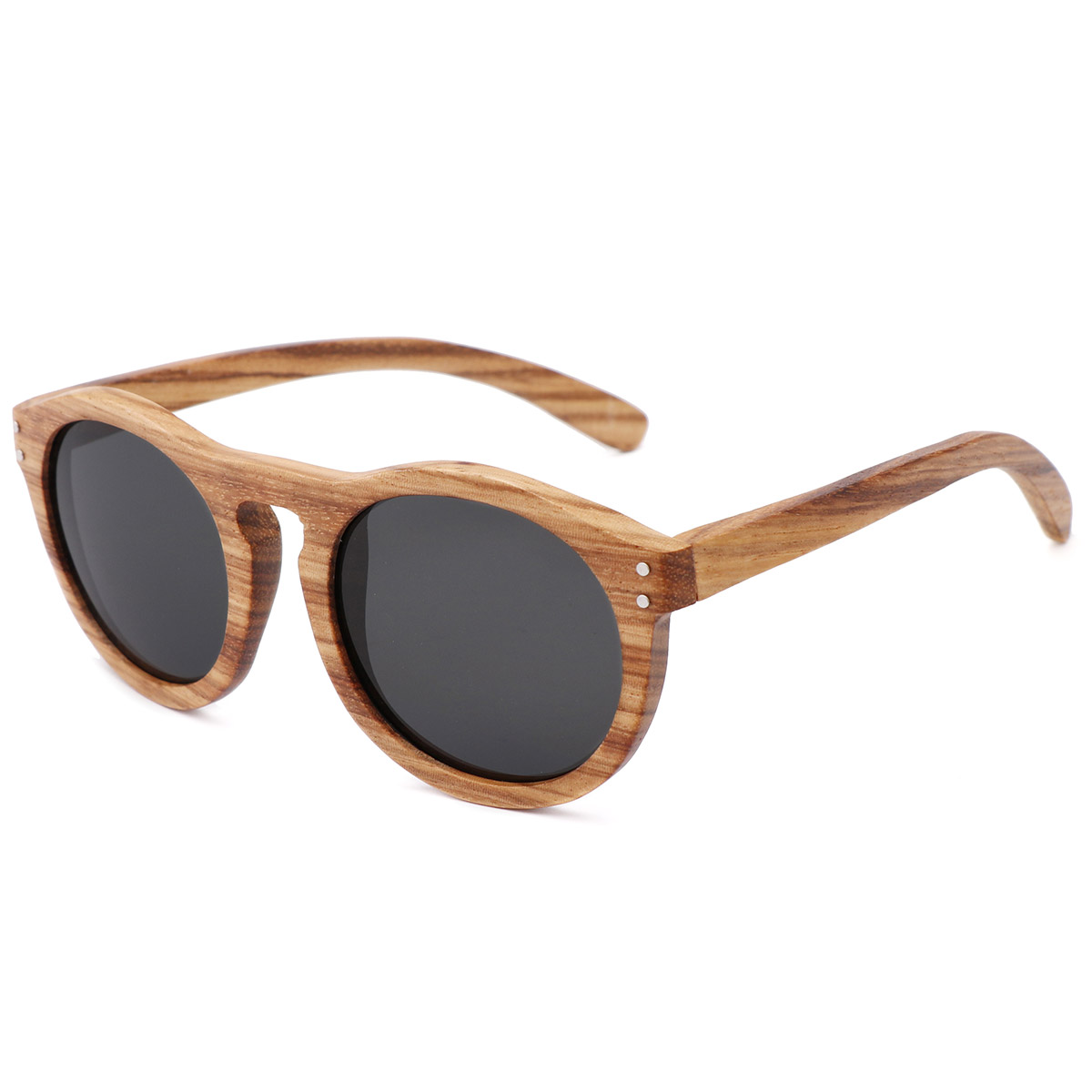 Round Frame Vintage Natural Wood Grain Salamin Round Frame Vintage Natural Wood Grain Salamin