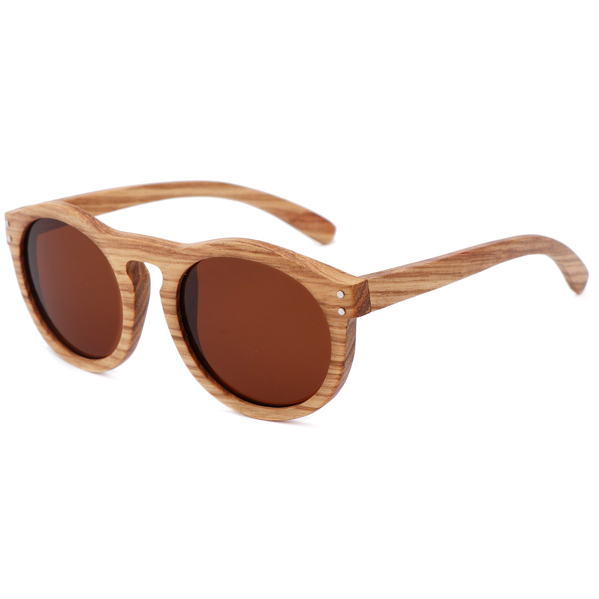 Round Frame Vintage Natural Wood Grain Salamin Round Frame Vintage Natural Wood Grain Salamin