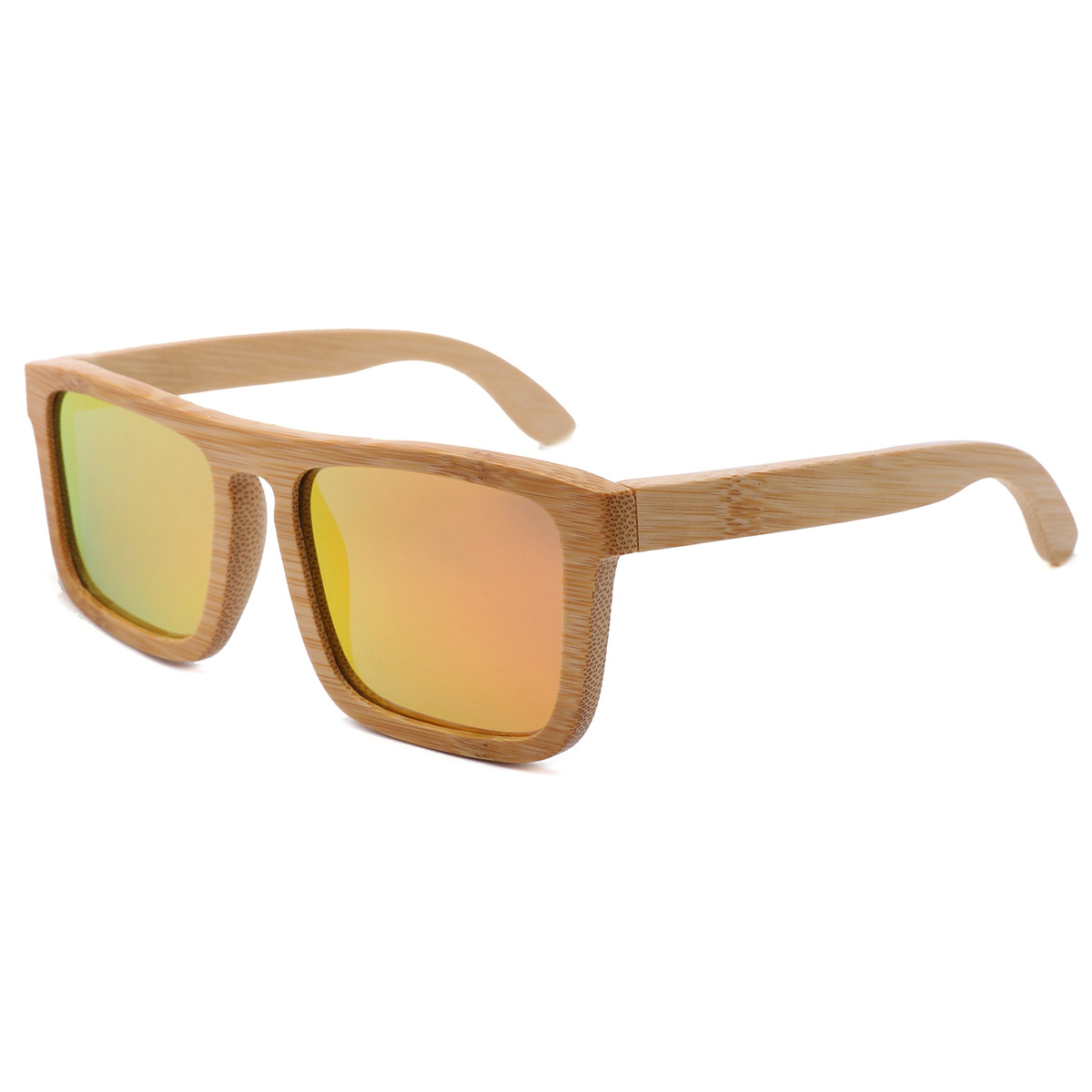Magaan na Eco-friendly na Natural Bamboo Square Frame Sunglasses Magaan na Eco-friendly na Natural Bamboo Square Frame Sunglasses