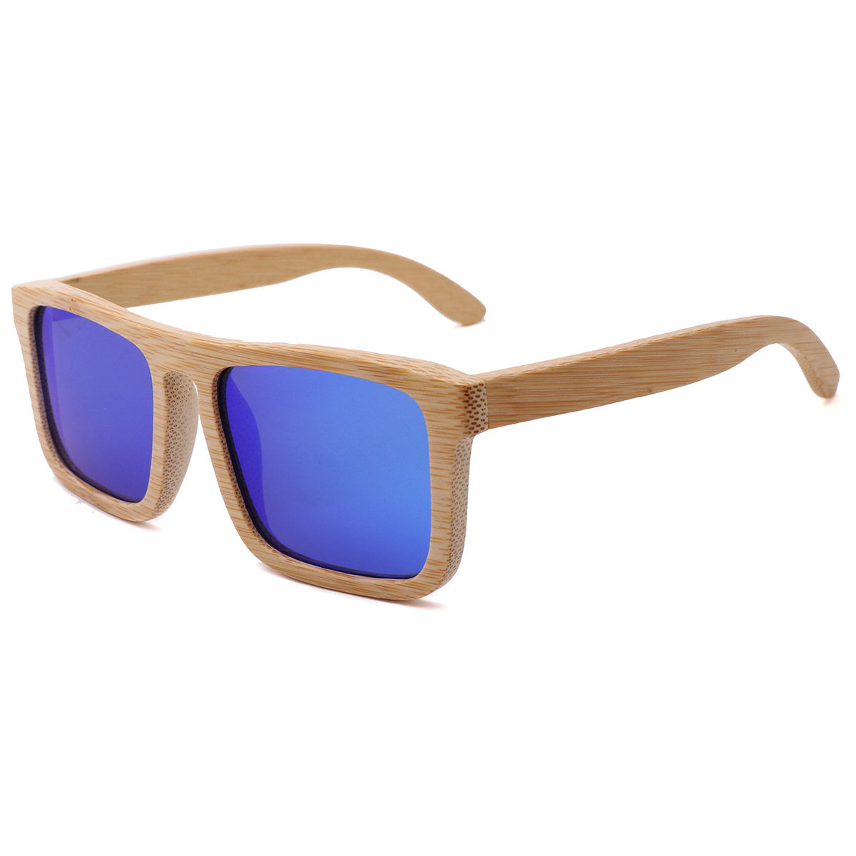 Magaan na Eco-friendly na Natural Bamboo Square Frame Sunglasses Magaan na Eco-friendly na Natural Bamboo Square Frame Sunglasses