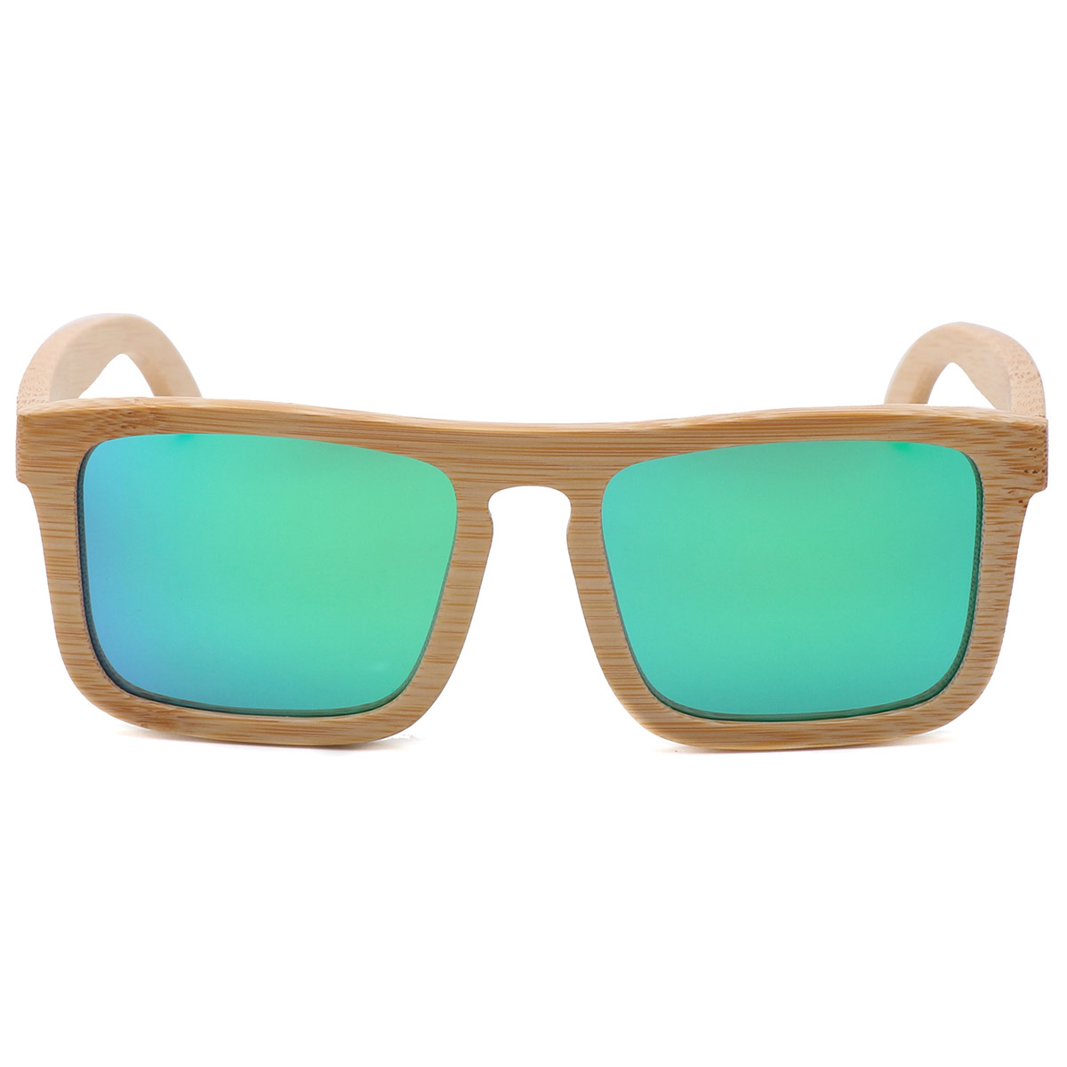Magaan na Eco-friendly na Natural Bamboo Square Frame Sunglasses Magaan na Eco-friendly na Natural Bamboo Square Frame Sunglasses