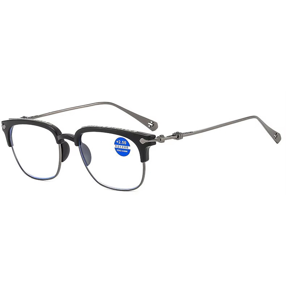 Full-frame titanium business men's anti-blue light reading glasses Full-frame titanium business men's anti-blue light reading glasses