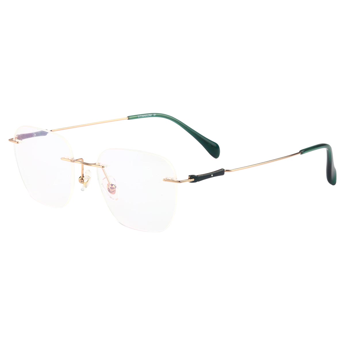 Pambabaeng metal frameless elastic hinge ultra-light reading glasses Pambabaeng metal frameless elastic hinge ultra-light reading glasses