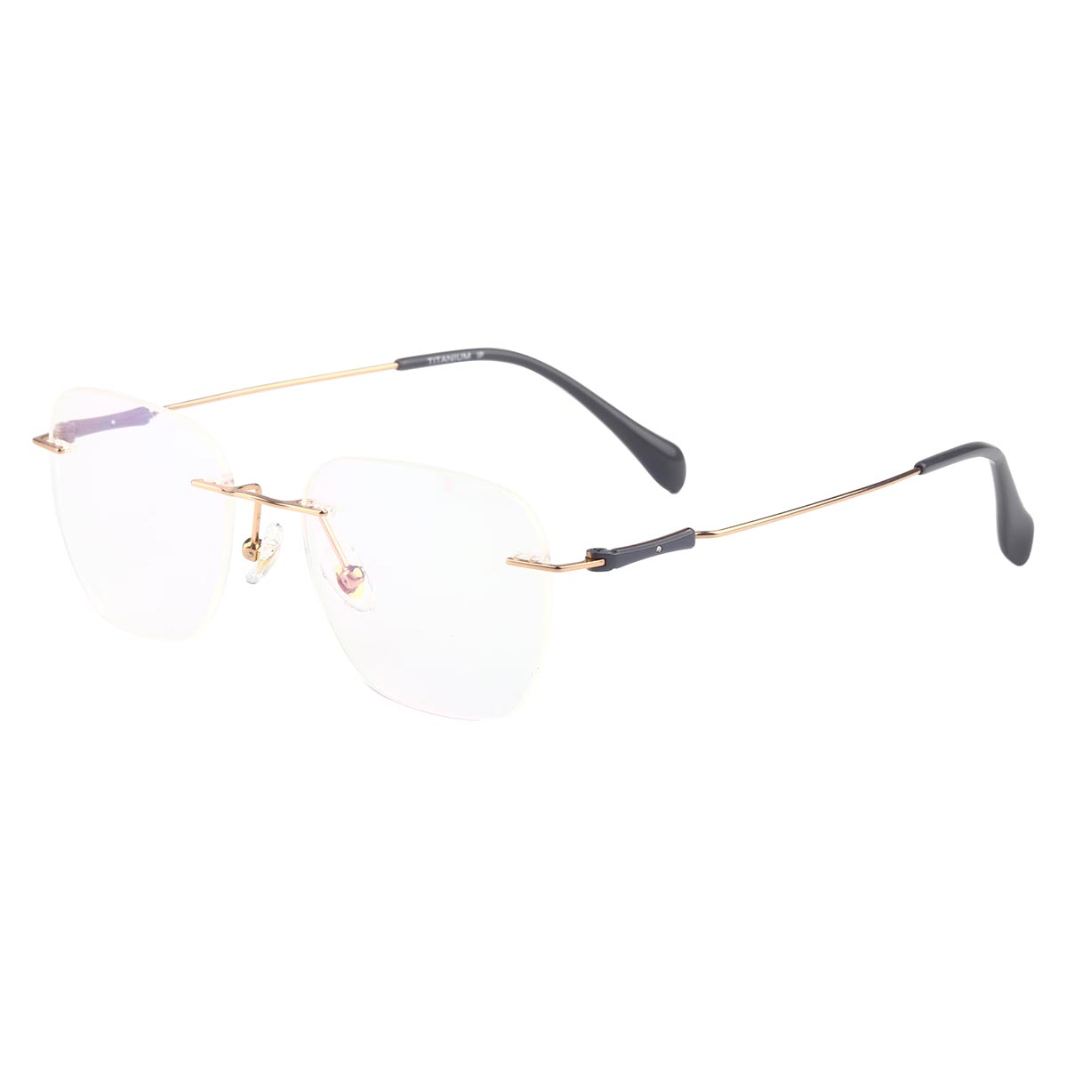 Pambabaeng metal frameless elastic hinge ultra-light reading glasses Pambabaeng metal frameless elastic hinge ultra-light reading glasses