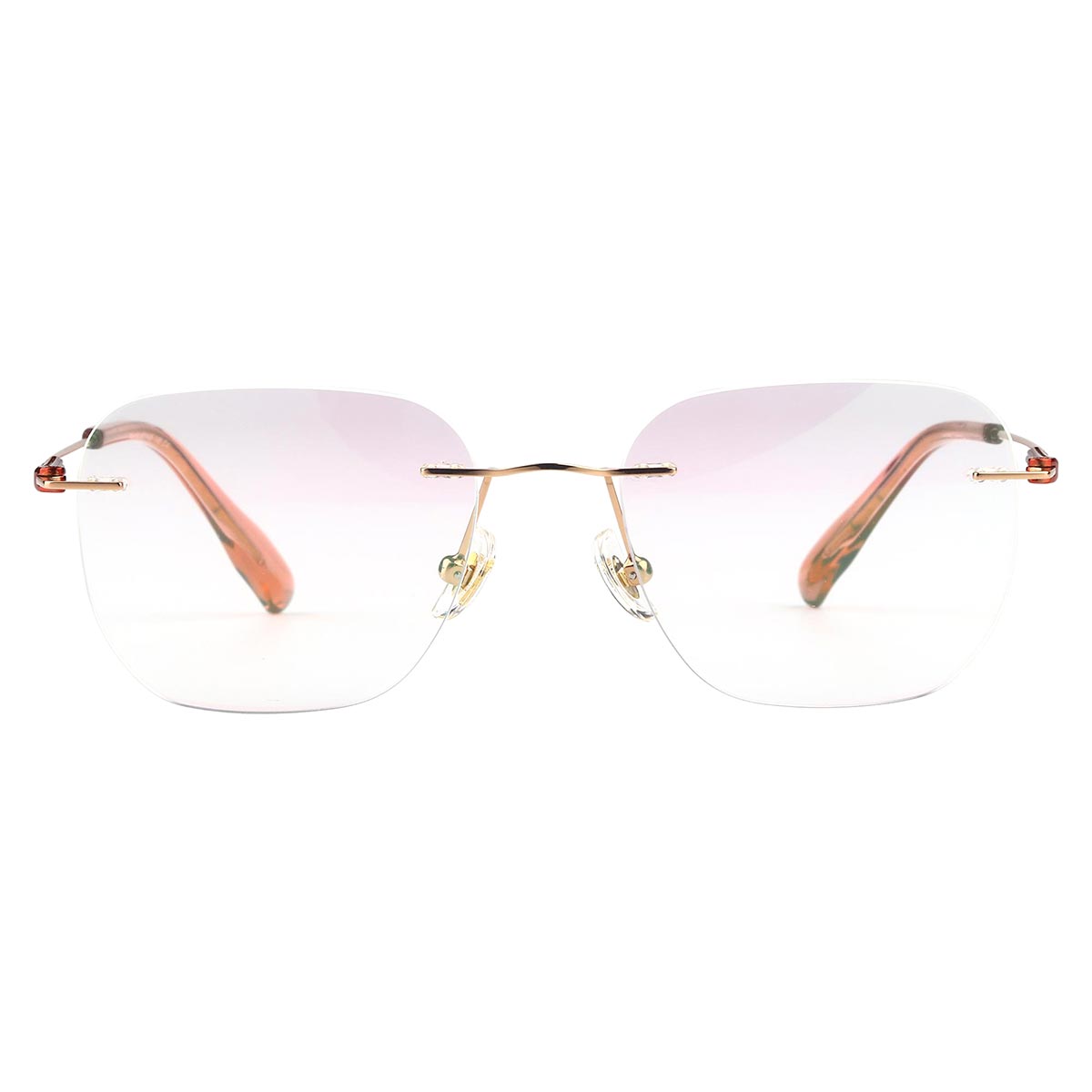 Pambabaeng metal frameless elastic hinge ultra-light reading glasses Pambabaeng metal frameless elastic hinge ultra-light reading glasses